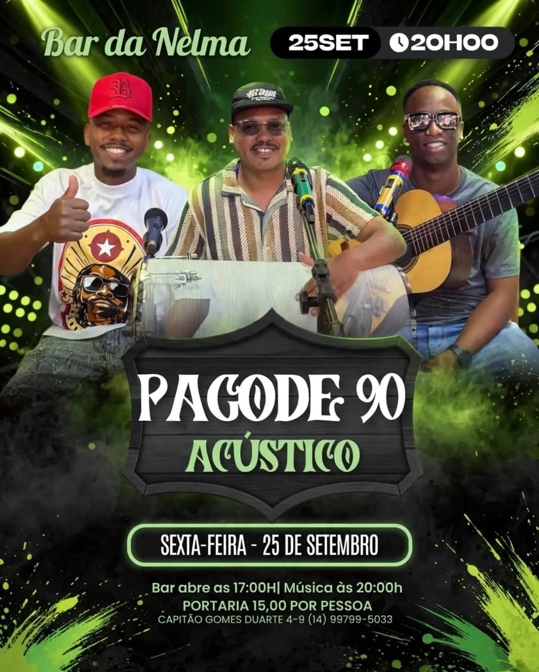 Flyer de Pagode 90 Acústico