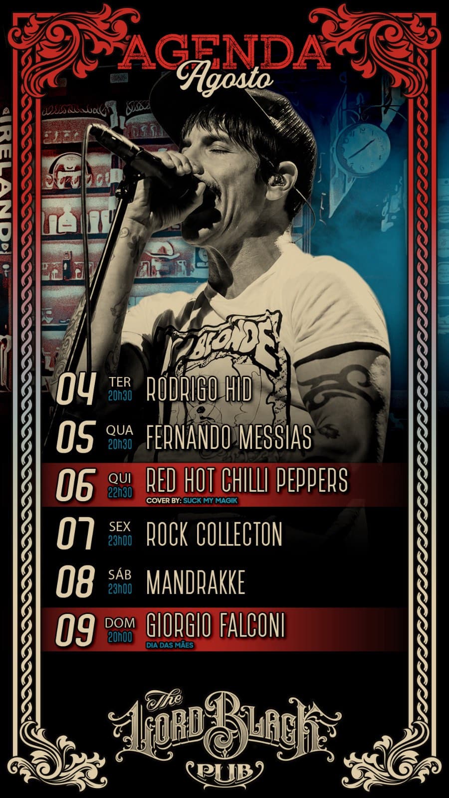 Flyer de Fernando Messias, Rock Collection e Banda Mandrakke