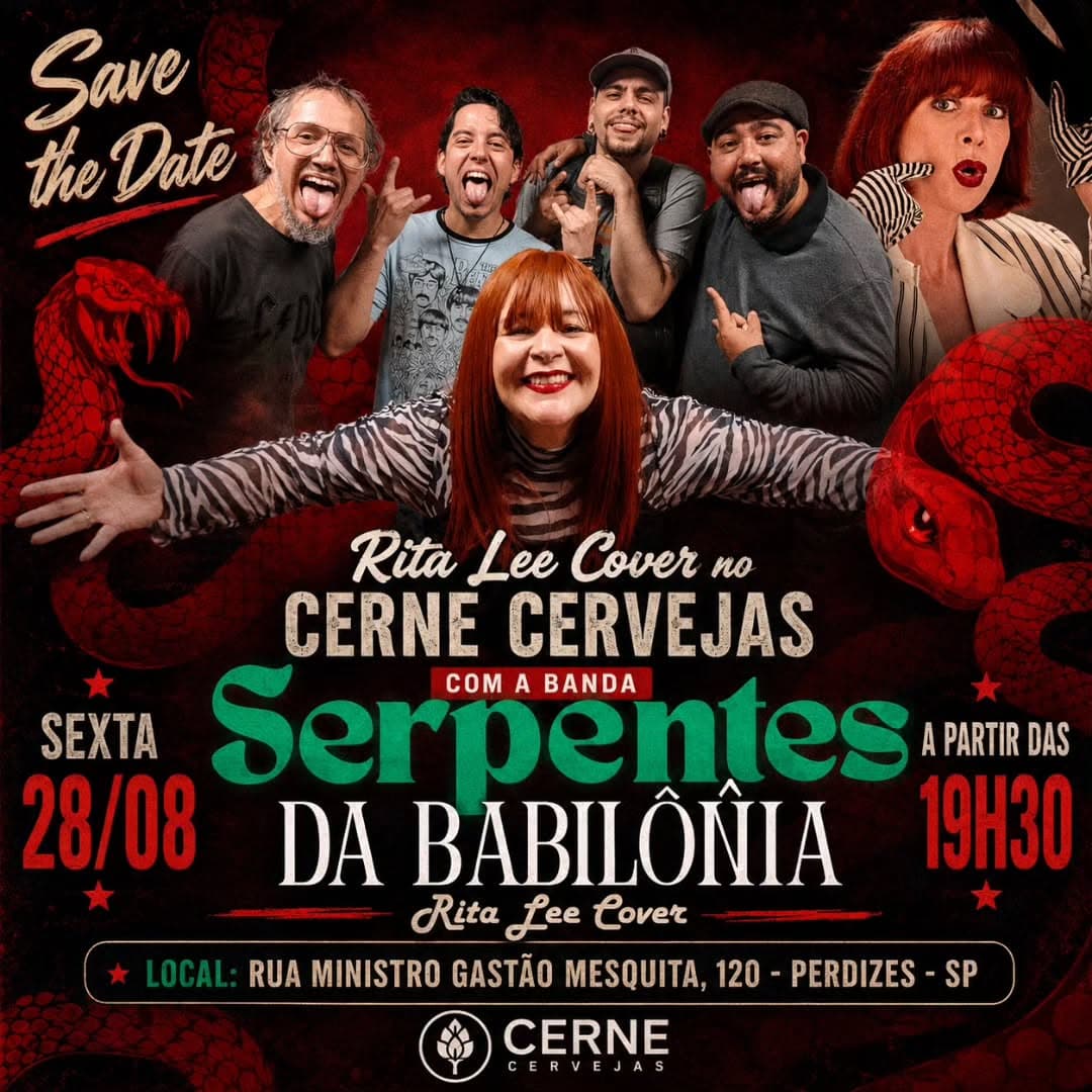 Flyer de Serpentes da Babilônia e Banda Só Pra Variar