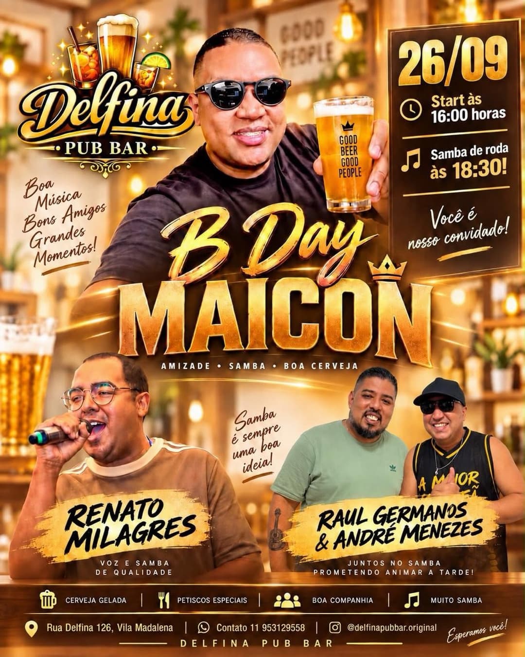 Flyer de renatomilagres, raulgermanos e André Menezes