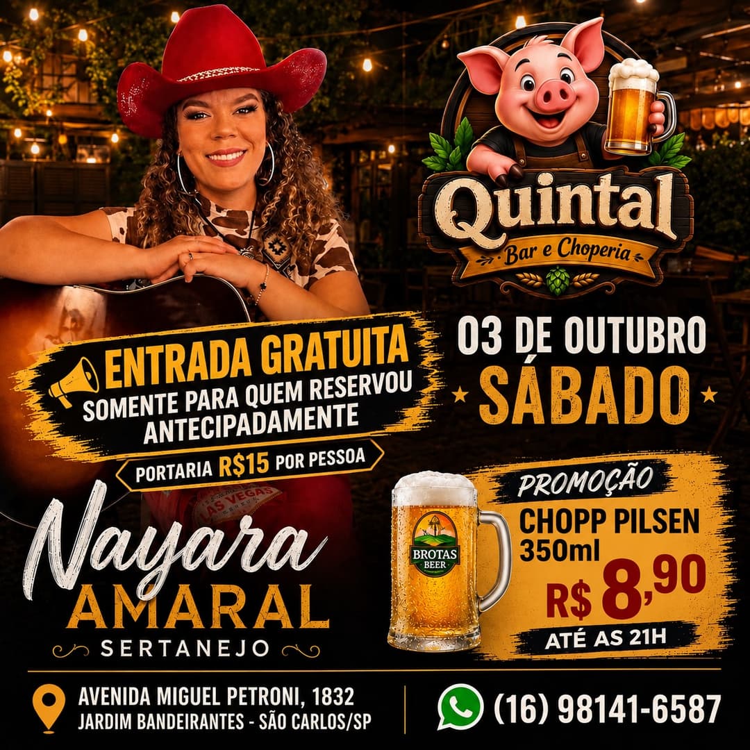 Flyer de Nayara Amaral