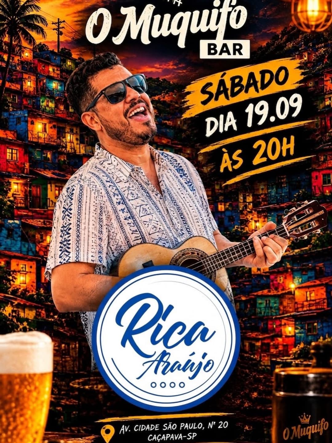 Flyer de Rica Araújo
