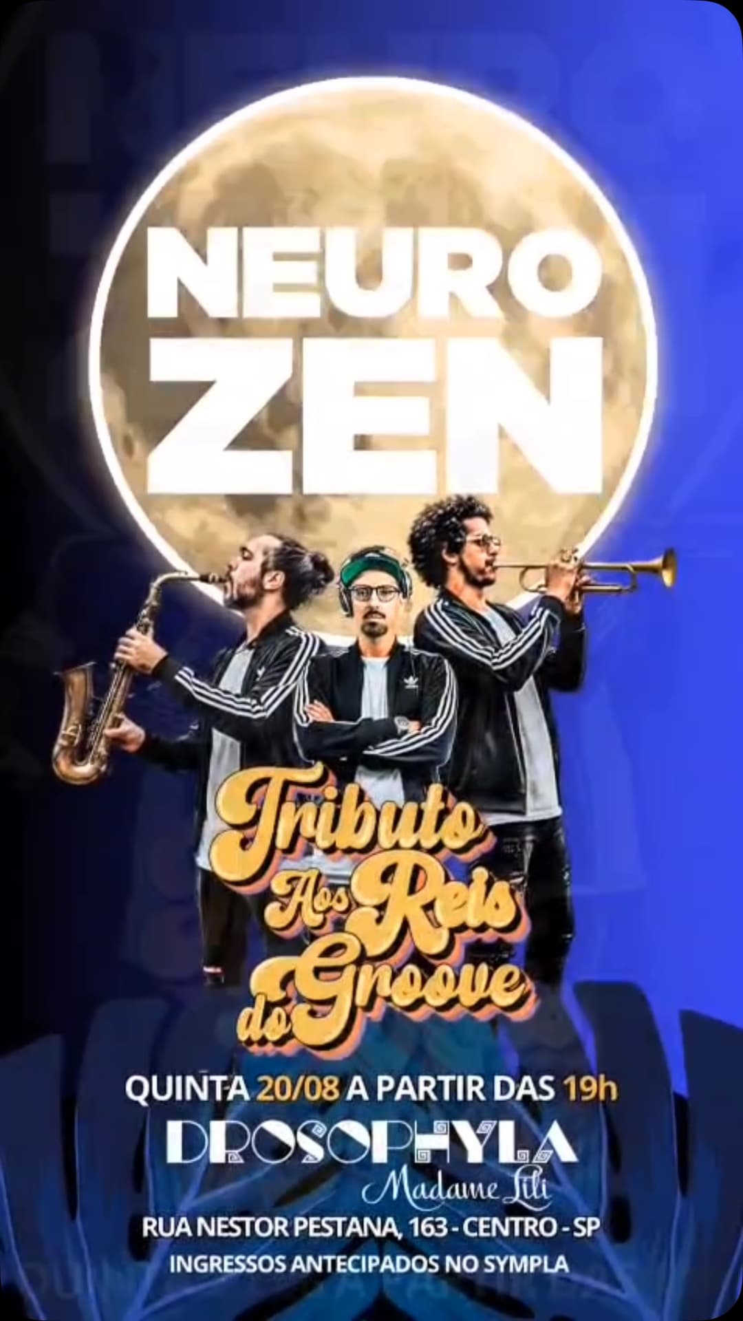 Flyer de Neurozen, DJ Fino, Pizzulin e Andre Knobl