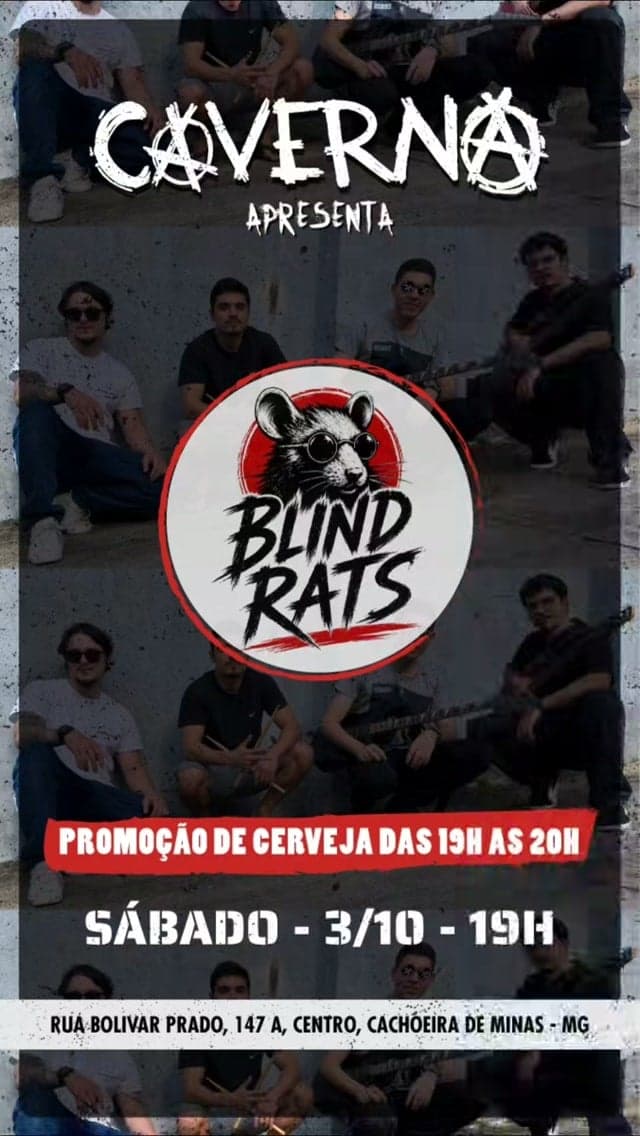 Flyer de Blind Rats Band
