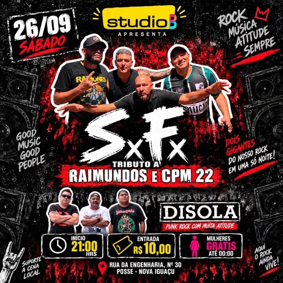 Flyer de SF Rock e Disola