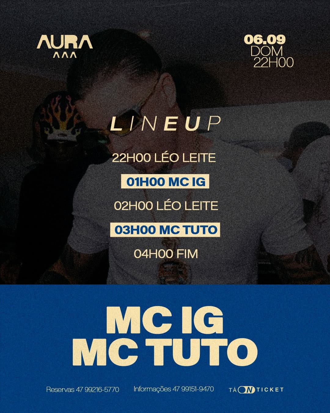 Flyer de Léo Leite, MC IG e MC Tuto