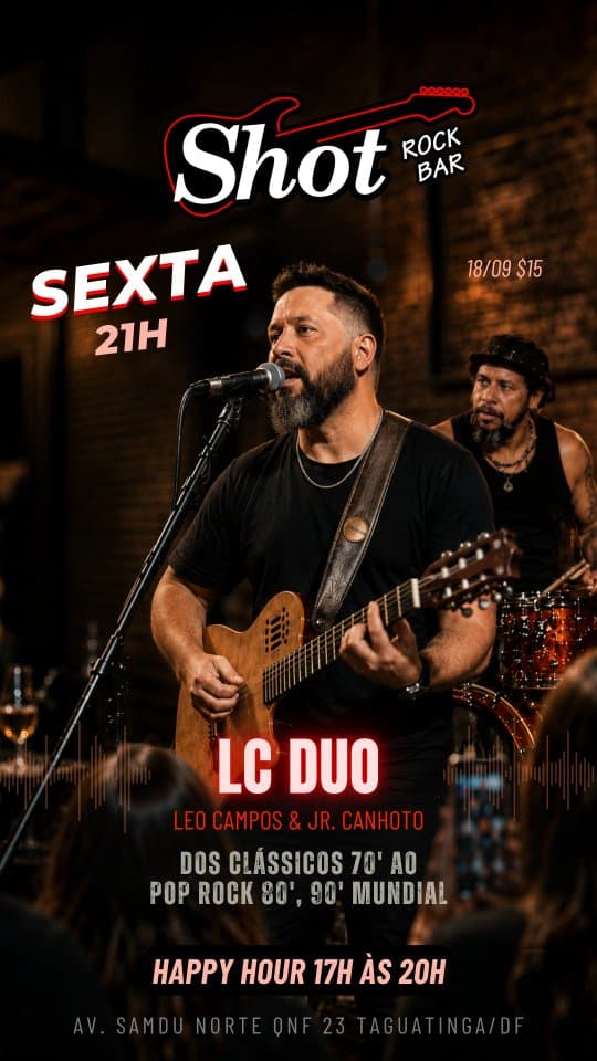 Flyer de LC DUO e Leo Campos & Jr. Canhoto