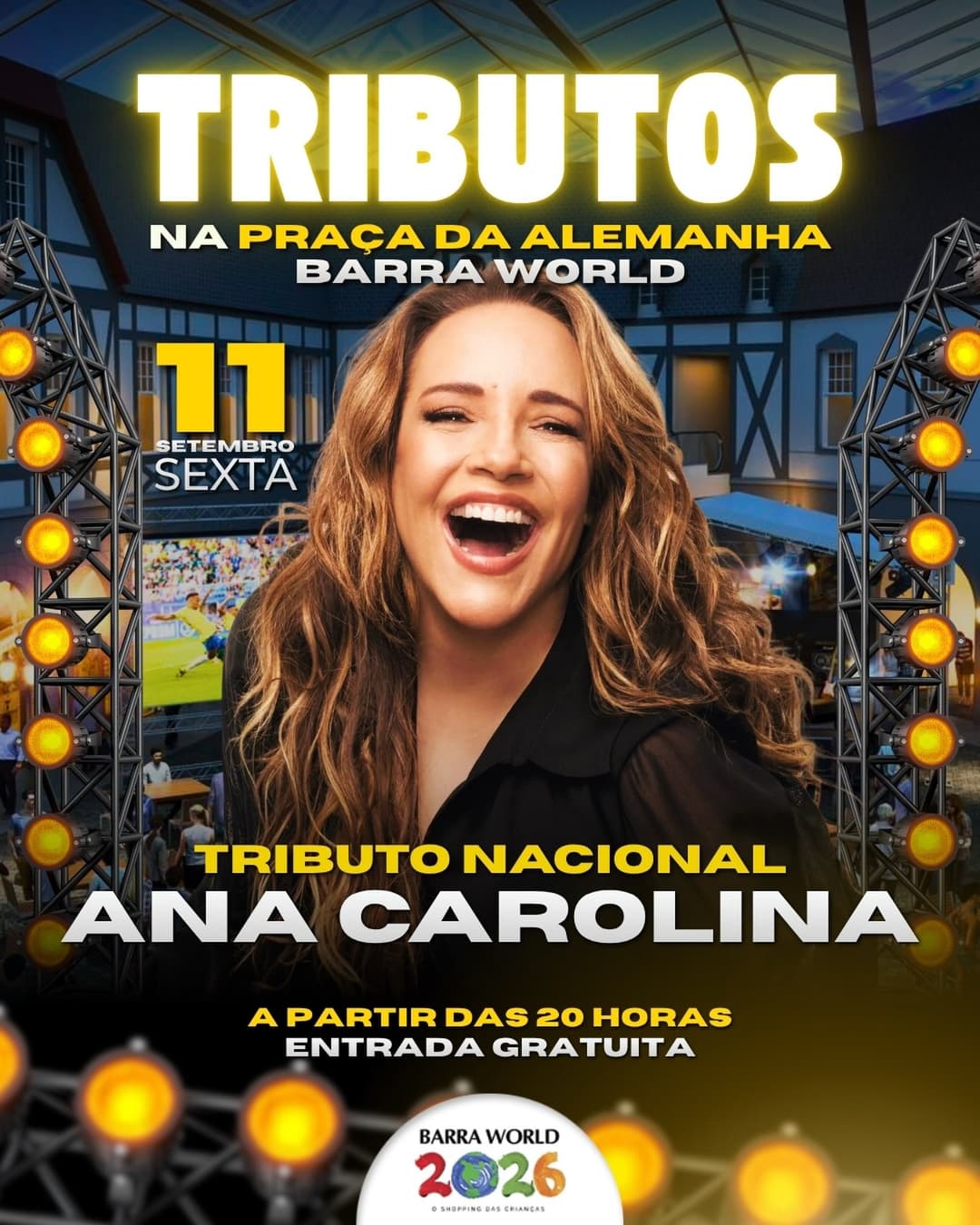 Flyer de Tributos Barra World