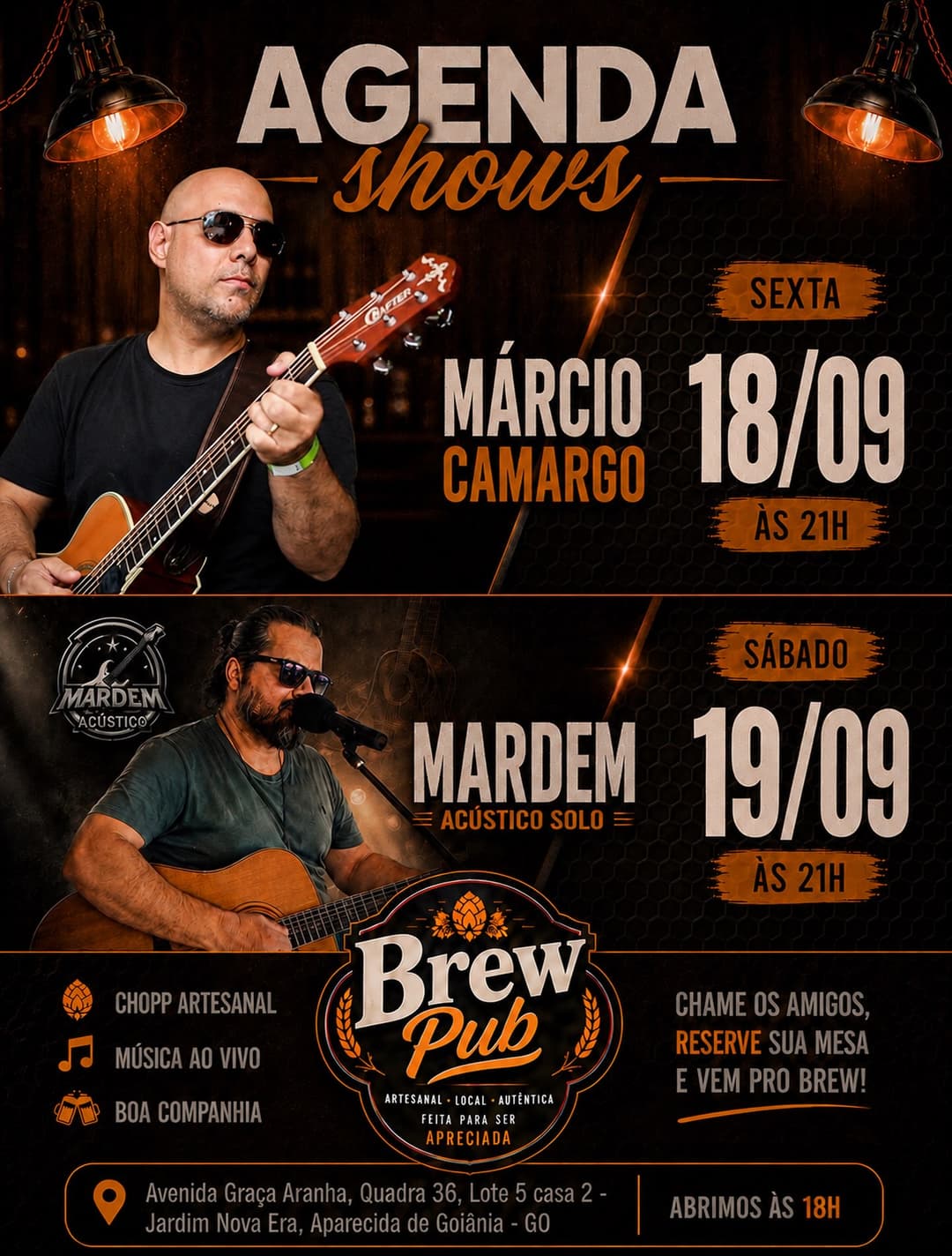 Flyer de Mardem Acústico Solo