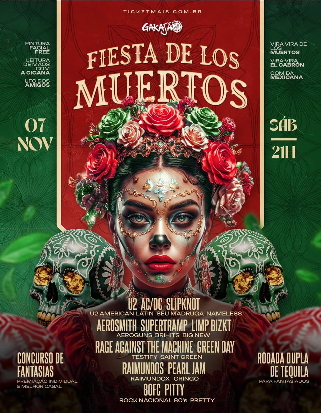 Flyer de Seu Madruga, Aeroguns, BigNew e mais 9 artistas