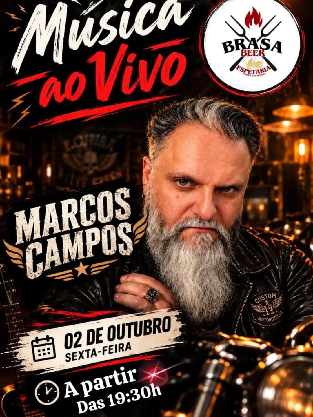 Flyer de Marcos Campos