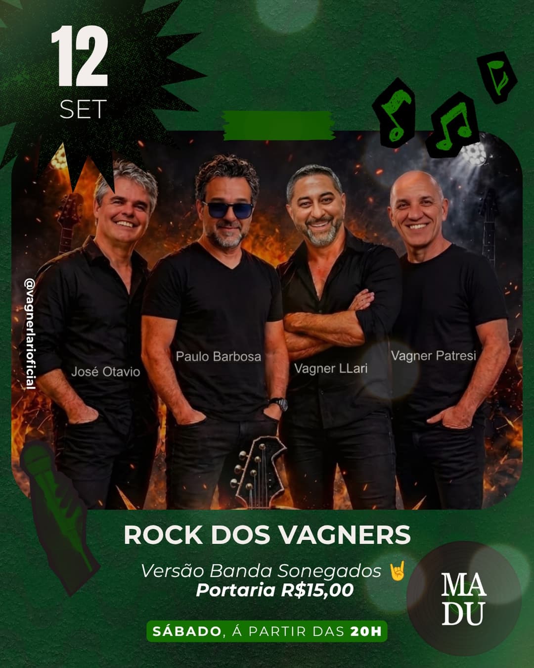 Flyer de Rock dos Vagners