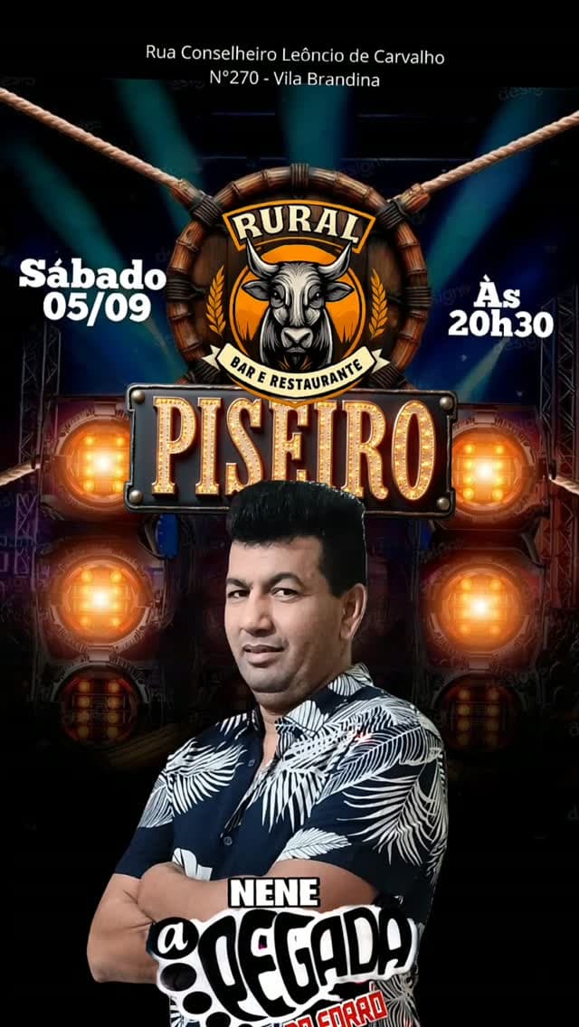 Flyer de Nene o Pegada do Forró
