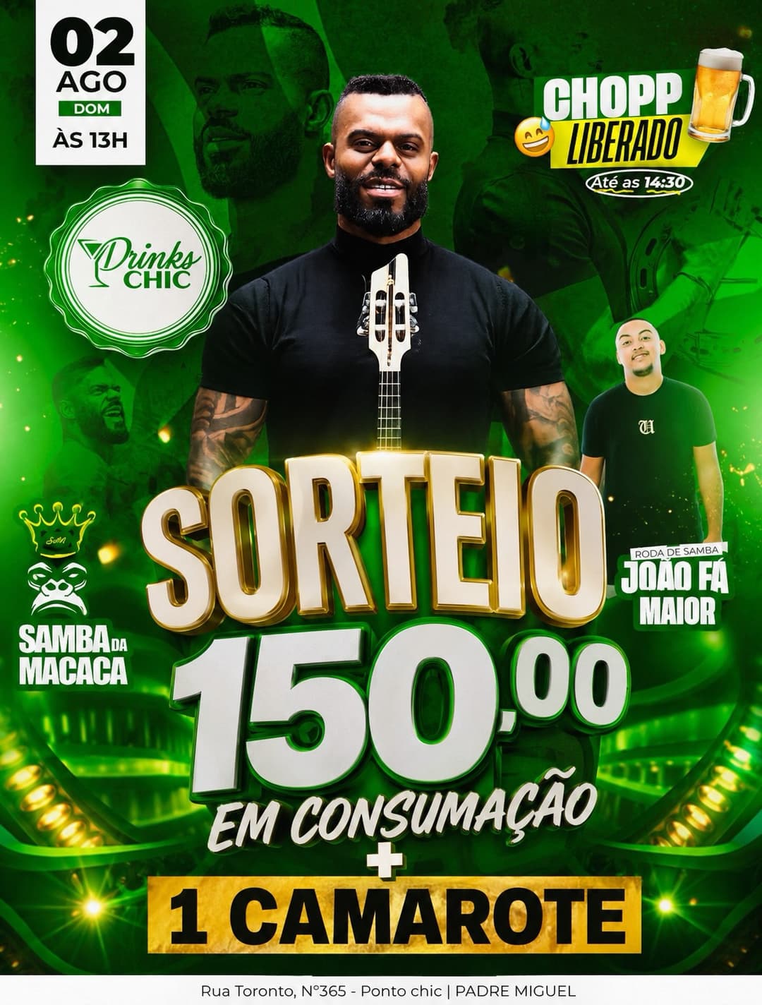 Flyer de João Victor Soares e Samba da Macaca