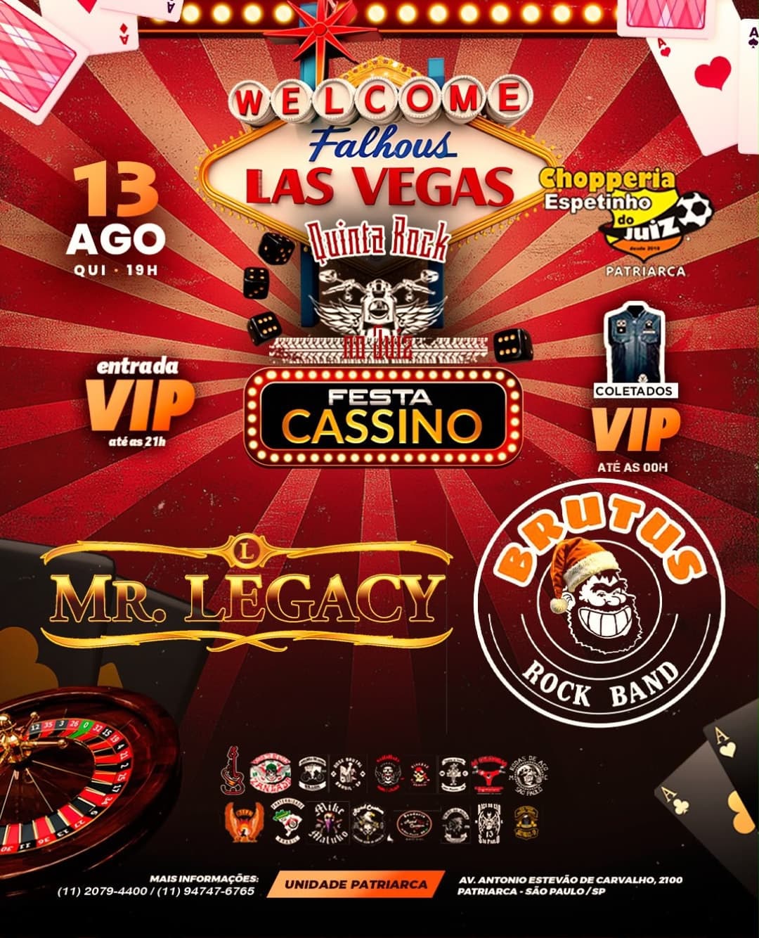Flyer de Banda Mr. Legacy e Hollywood Again