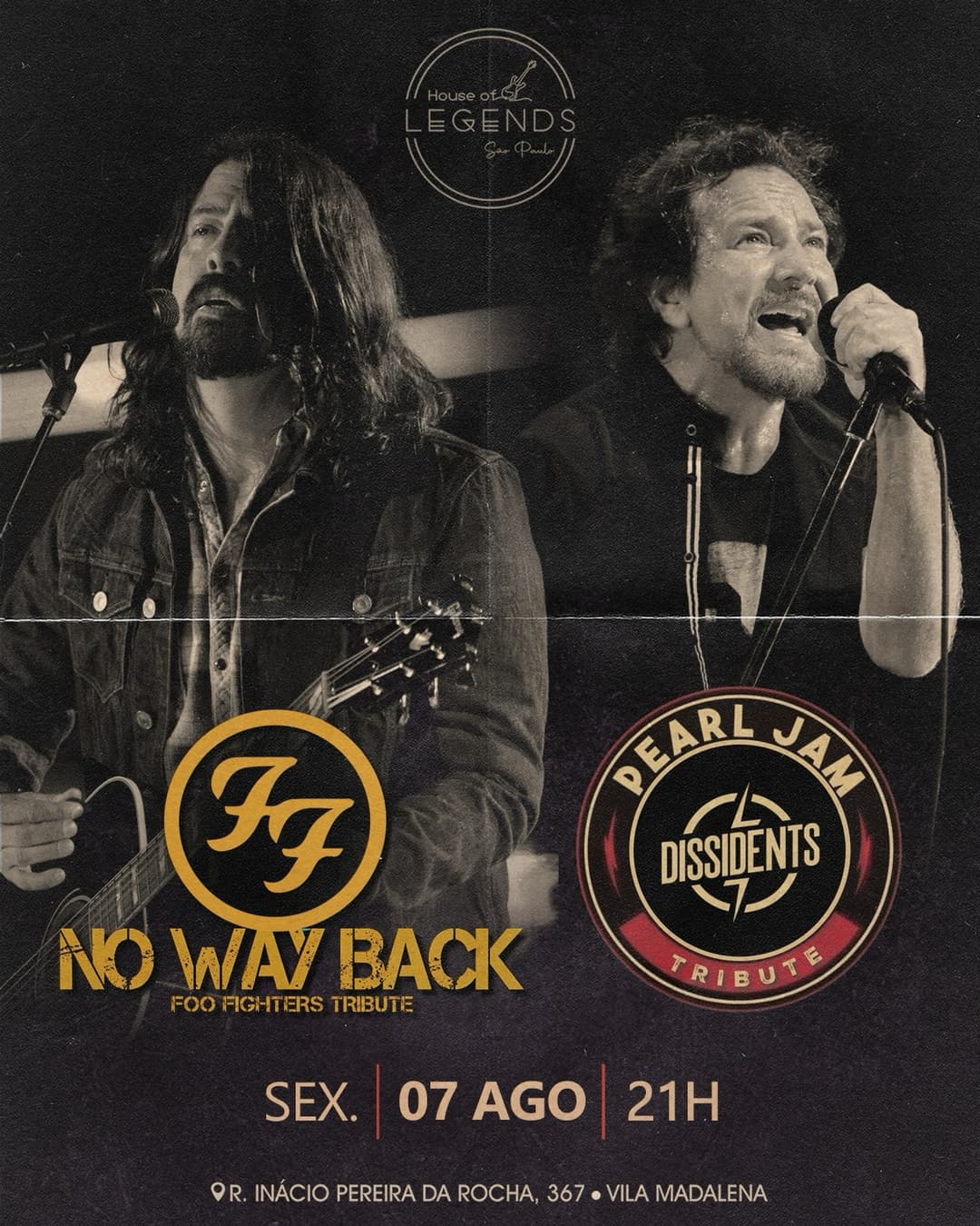 Flyer de No Way Back e Dissidents