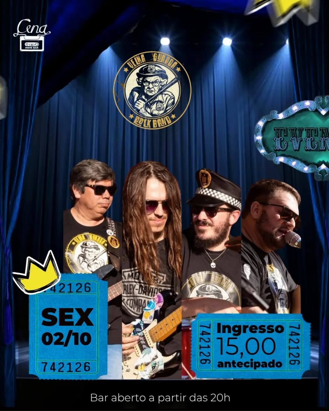 Flyer de VELHA GUARDA