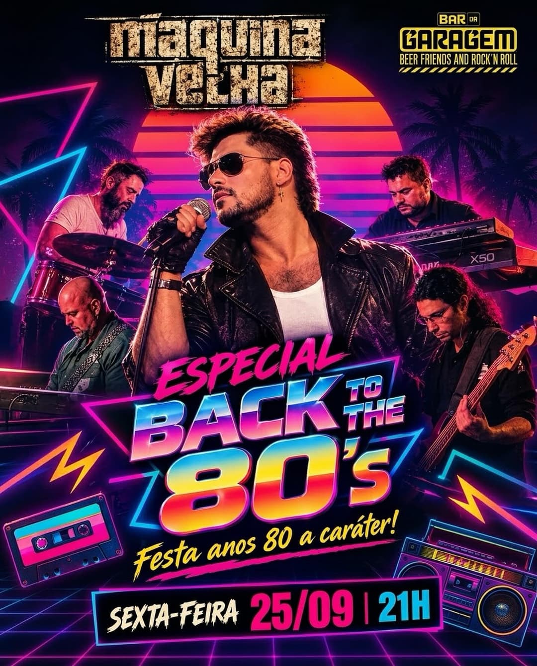 Flyer de Banda Maquina Velha