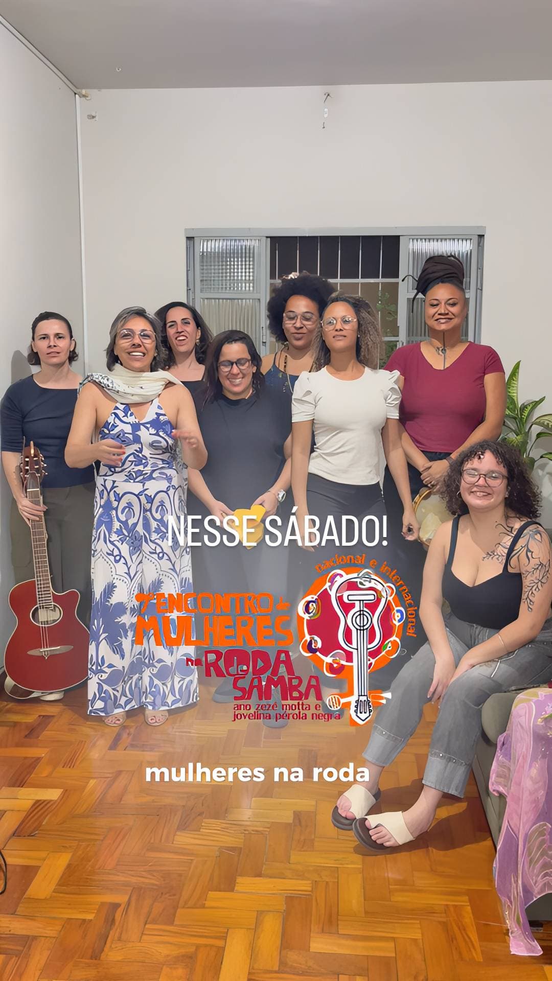 Flyer de Mulheres na Roda de Samba