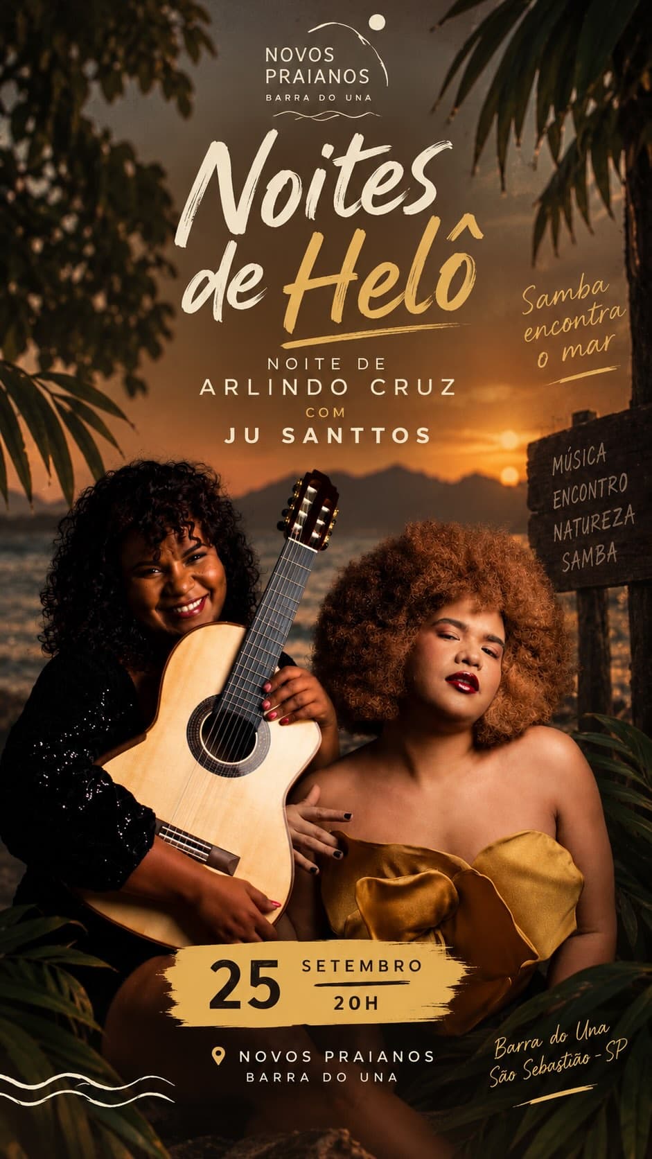 Flyer de Helô Ferreira e Ju Santtos