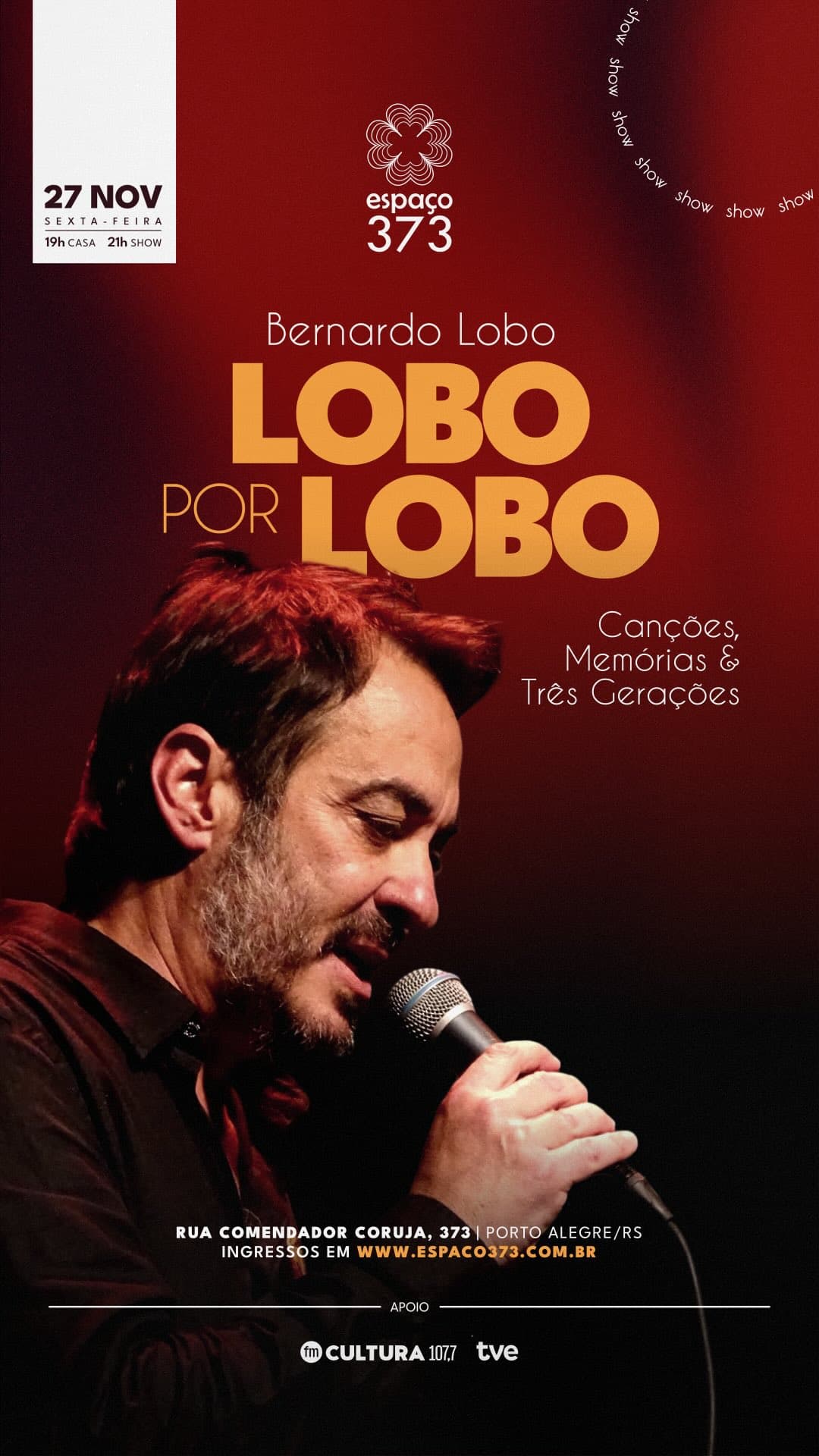 Flyer de Bernardo Lobo