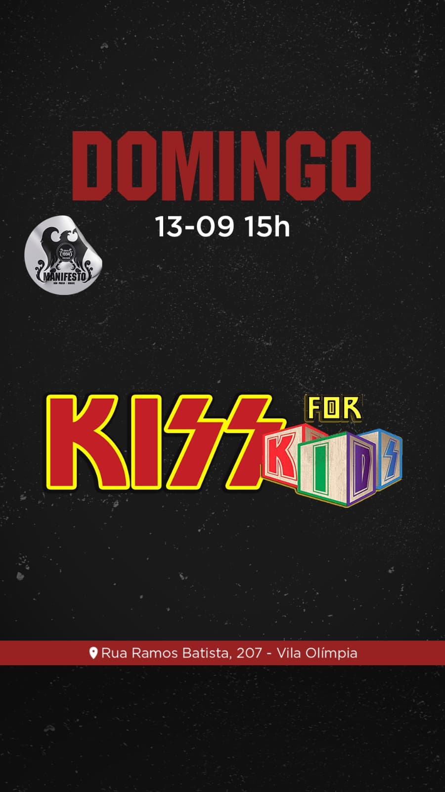 Flyer de KISS FOR KIDS