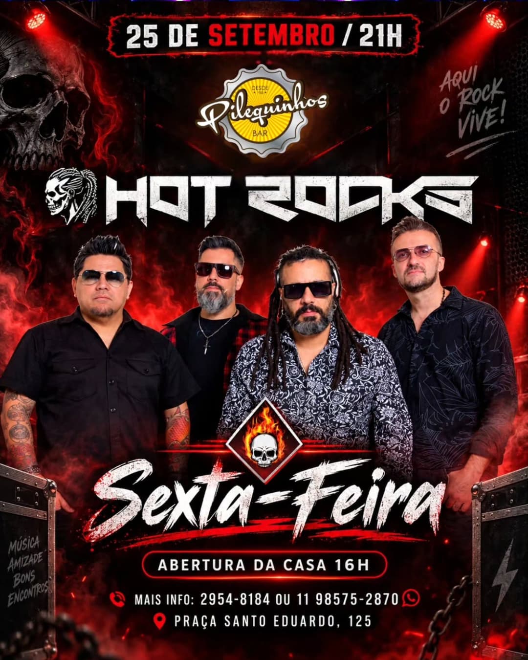 Flyer de Banda Hot Rocks