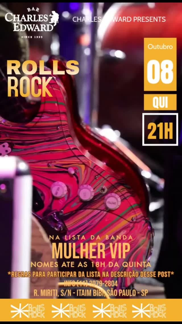 Flyer de Rolls-Rock e Charles Edward