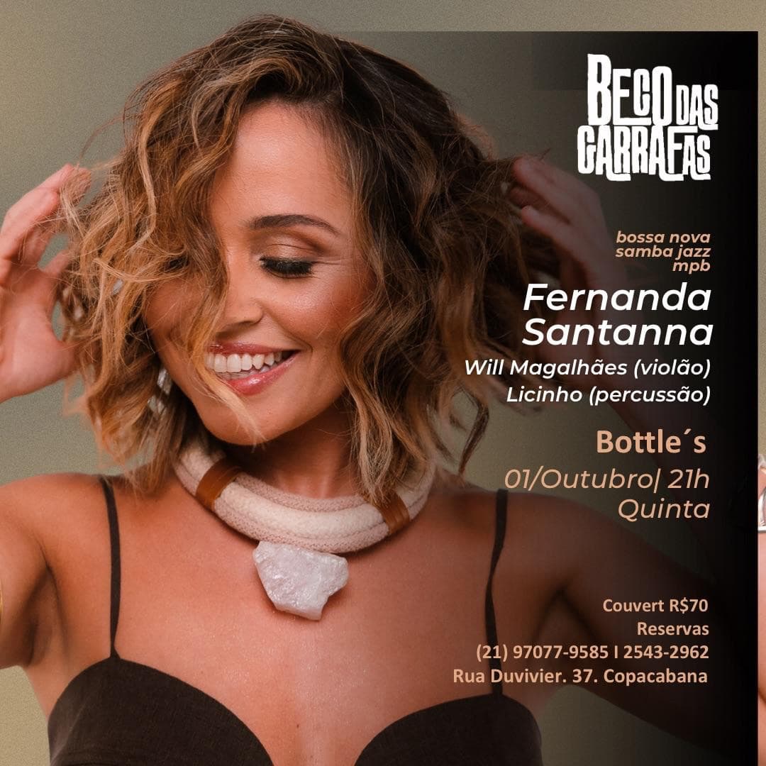 Flyer de Fernanda Santanna, Will Magalhães e Licinho