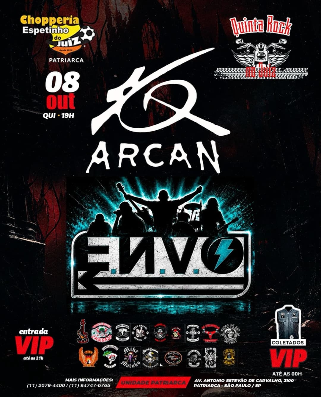 Flyer de Arcan Classic Rock e ENVO