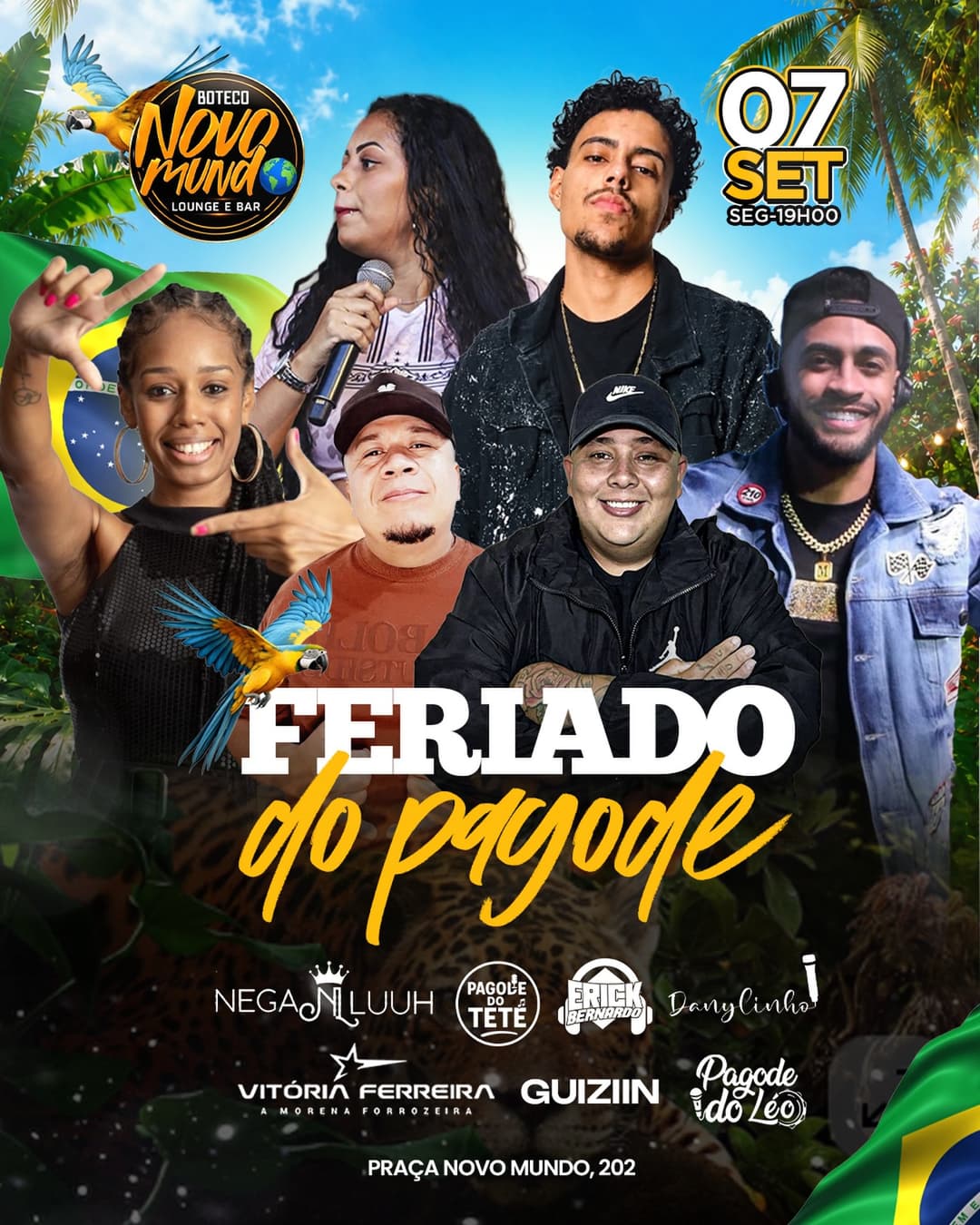 Flyer de Danilinho, Vitória Ferreira e mais 5 artistas
