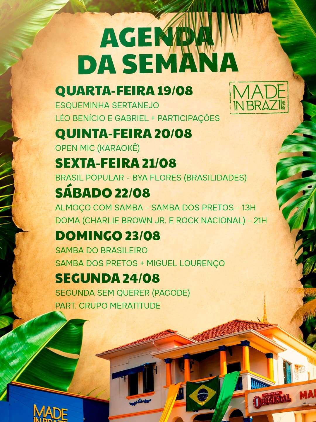 Flyer de Segunda Sem Querer, Grupo MerAtitude e Libertadores AO VIVO