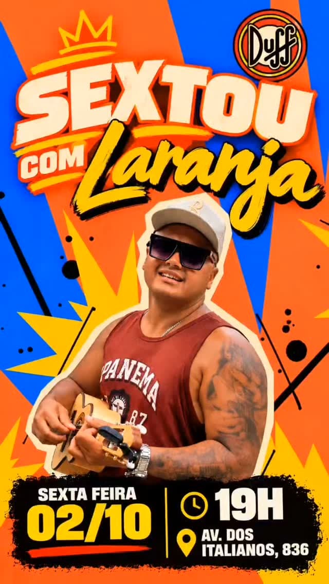 Flyer de Sextou com Laranja e DJ Ravel