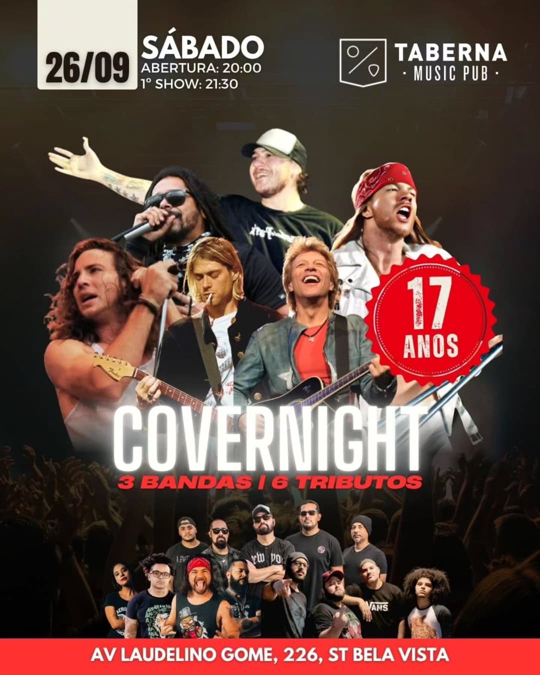 Flyer de Sérgio Freitas, Banda Válvula e Lado Hostil