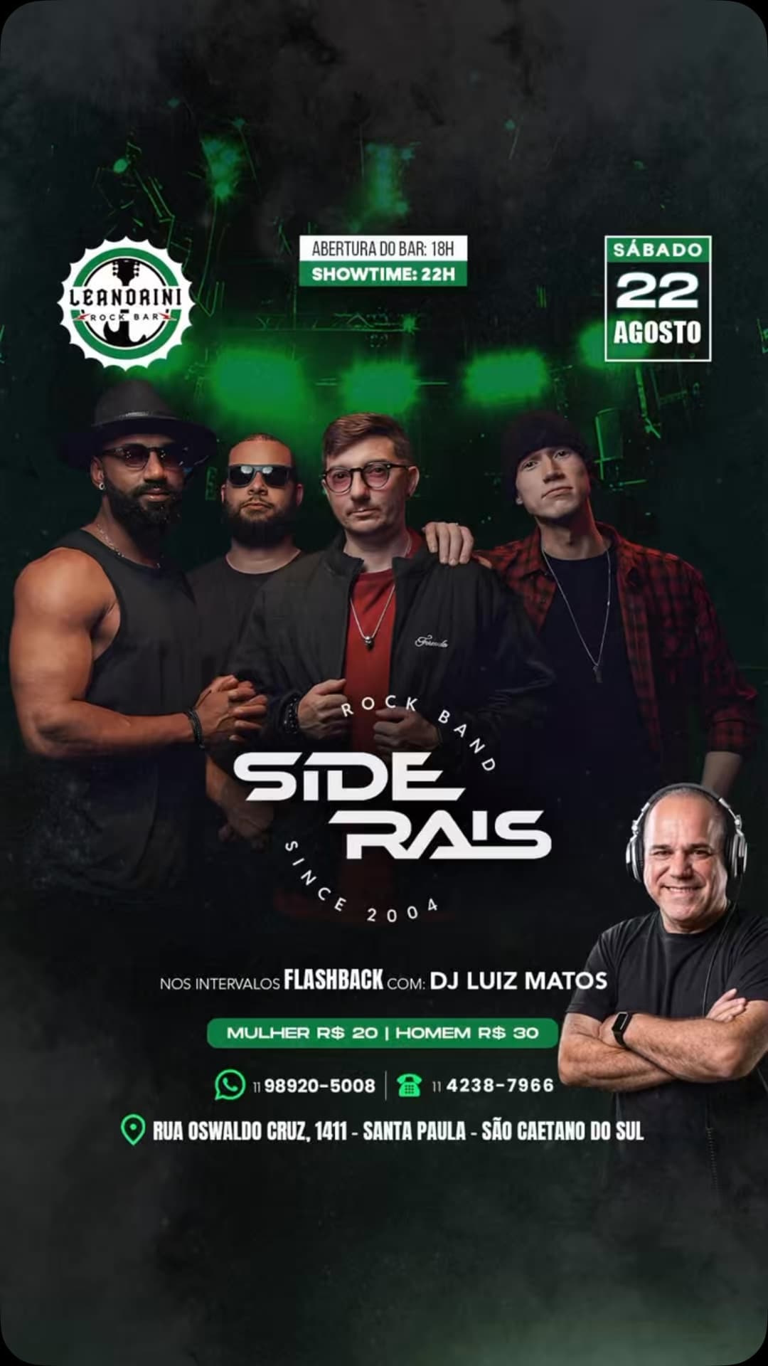 Flyer de Siderais Banda
