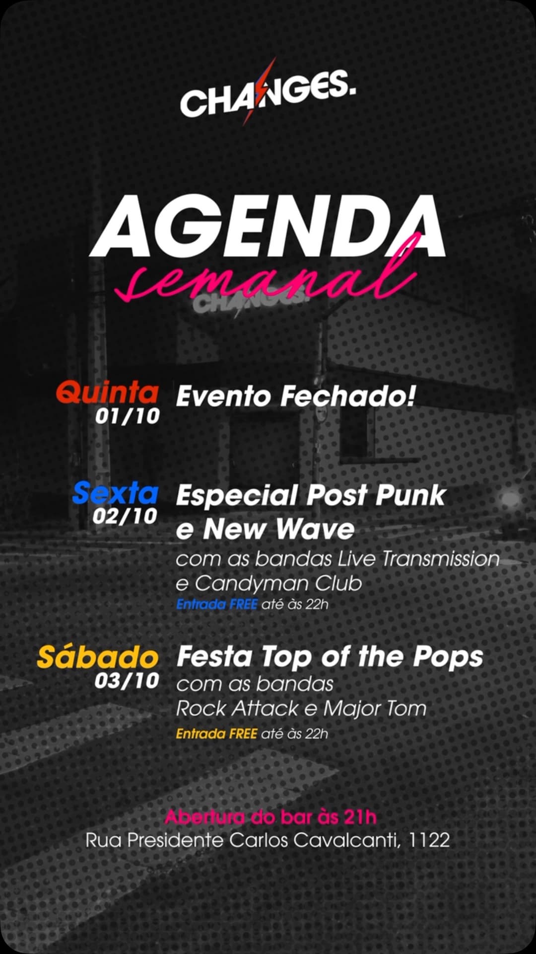 Flyer de Rock Attack e Major Tom