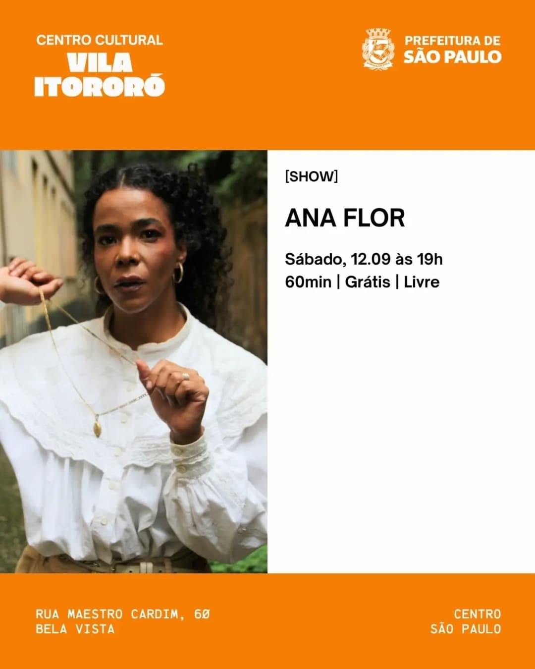 Flyer de Ana Flor de Carvalho