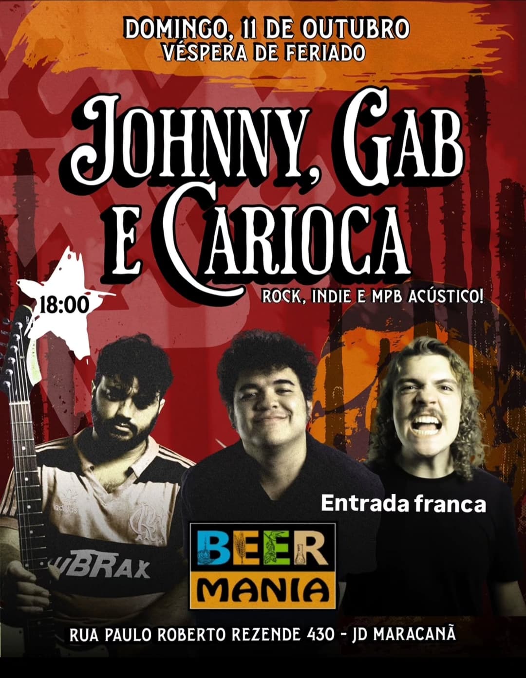Flyer de Carioca & Villalobos e Gabriel Payne