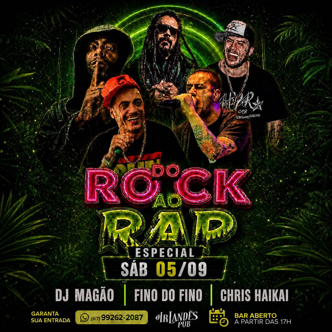 Flyer de DJ Magão, Fino do Fino e Chris Haikai