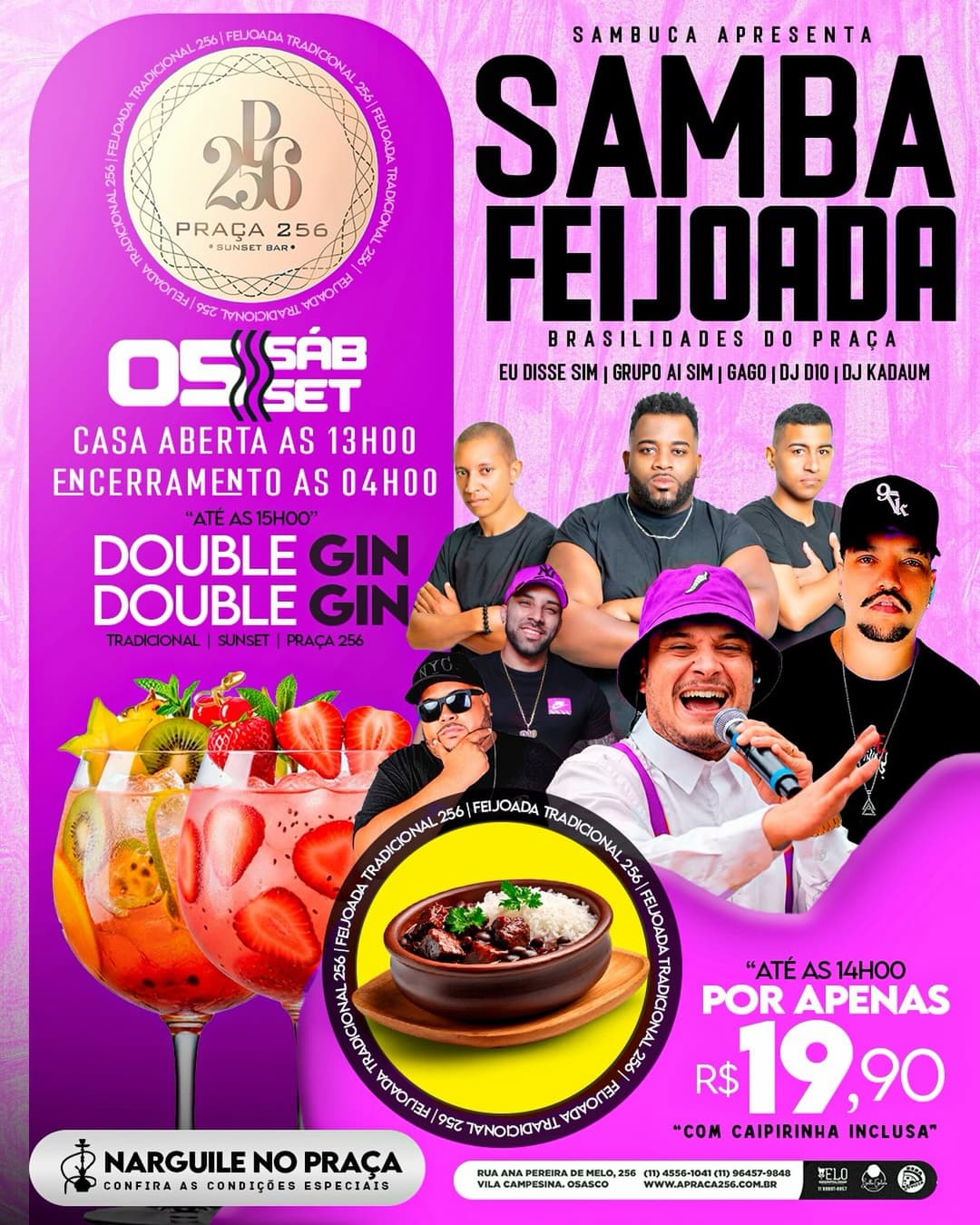 Flyer de Eu Disse Sim, Grupo Aí Sim, Gago, DJ Dio e DJ Kadaum