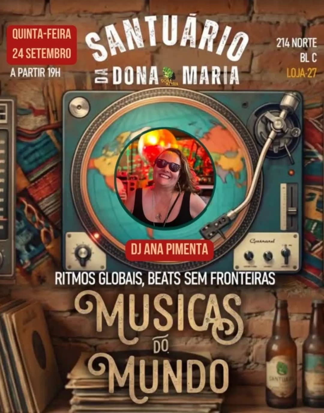 Flyer de DJ Ana Pimenta