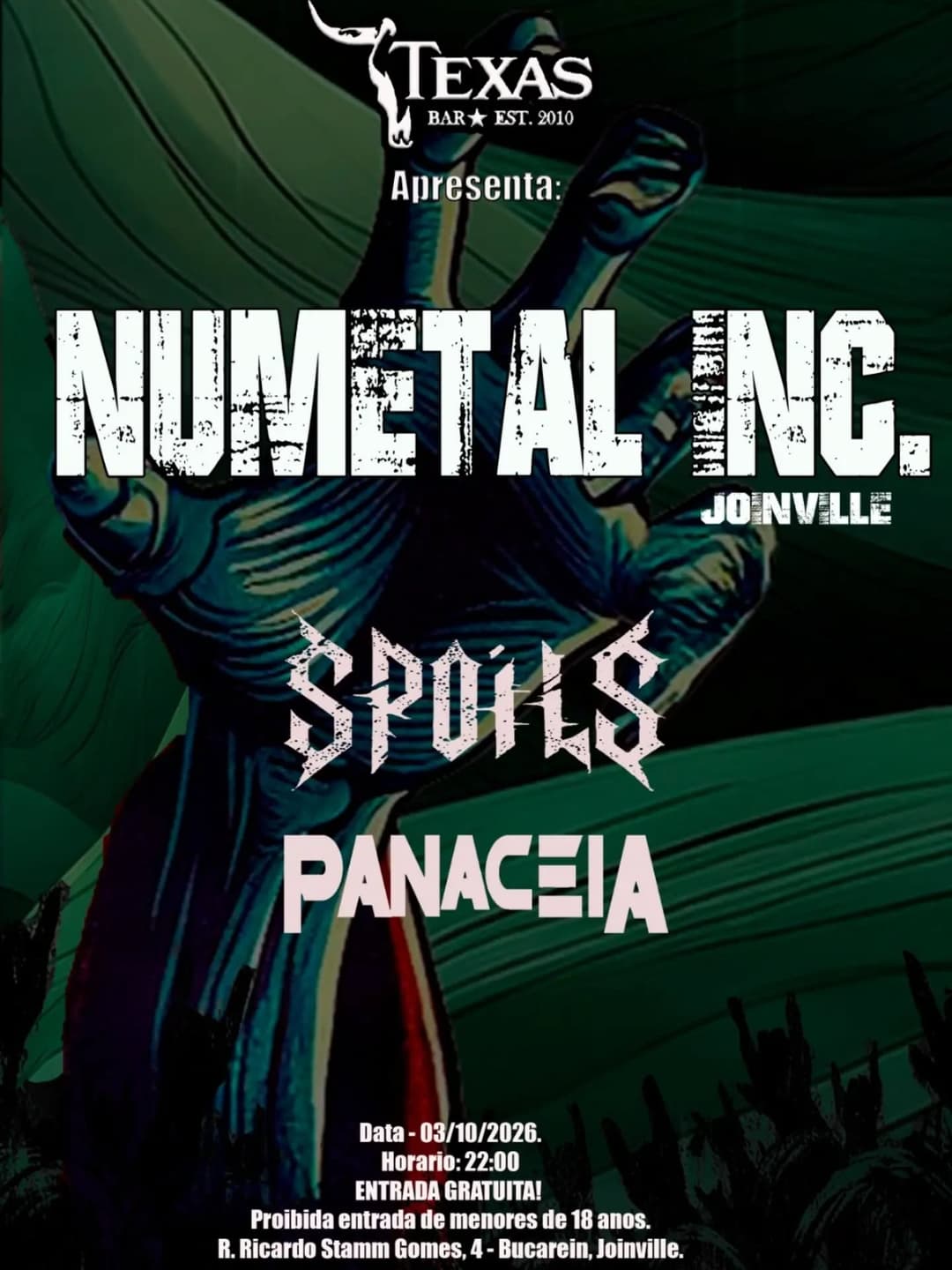 Flyer de Panaceia e Spoils