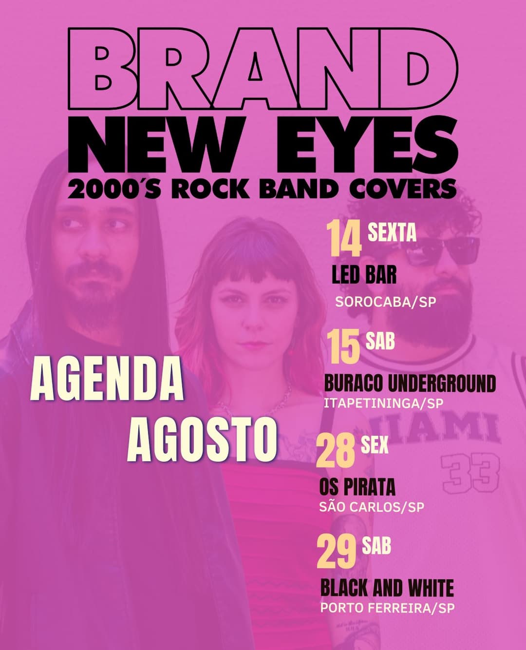 Flyer de Brand New Eyes e Brand