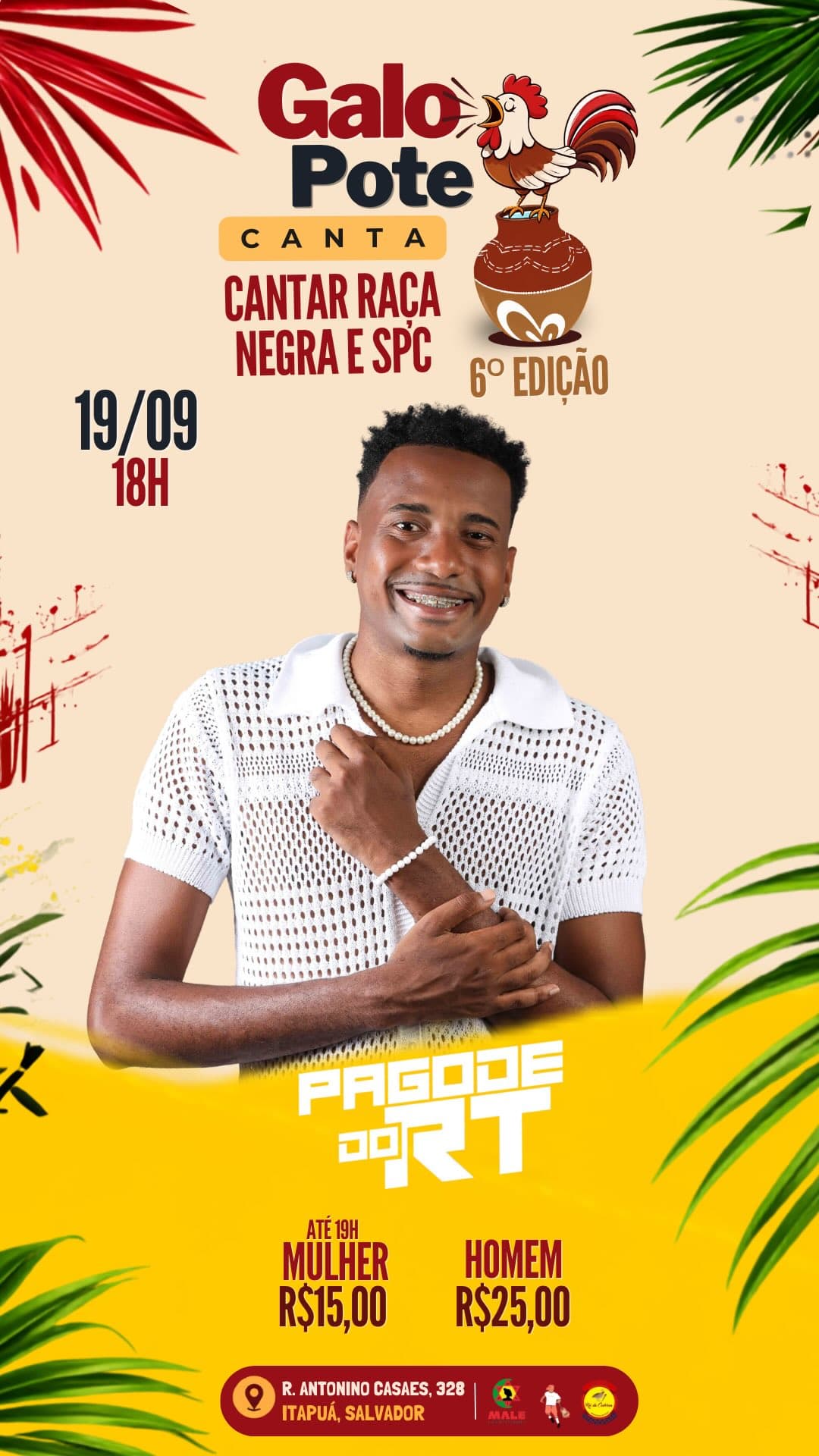 Flyer de Pagode do RT