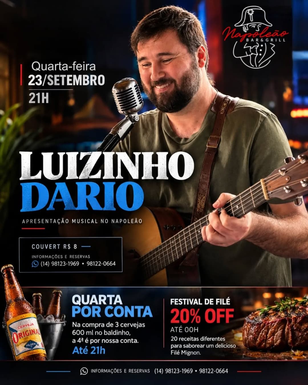 Flyer de Luizinho Dário