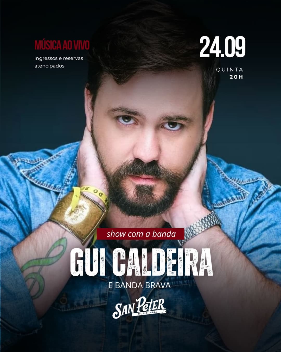 Flyer de GUI CALDEIRA E BANDA BRAVA
