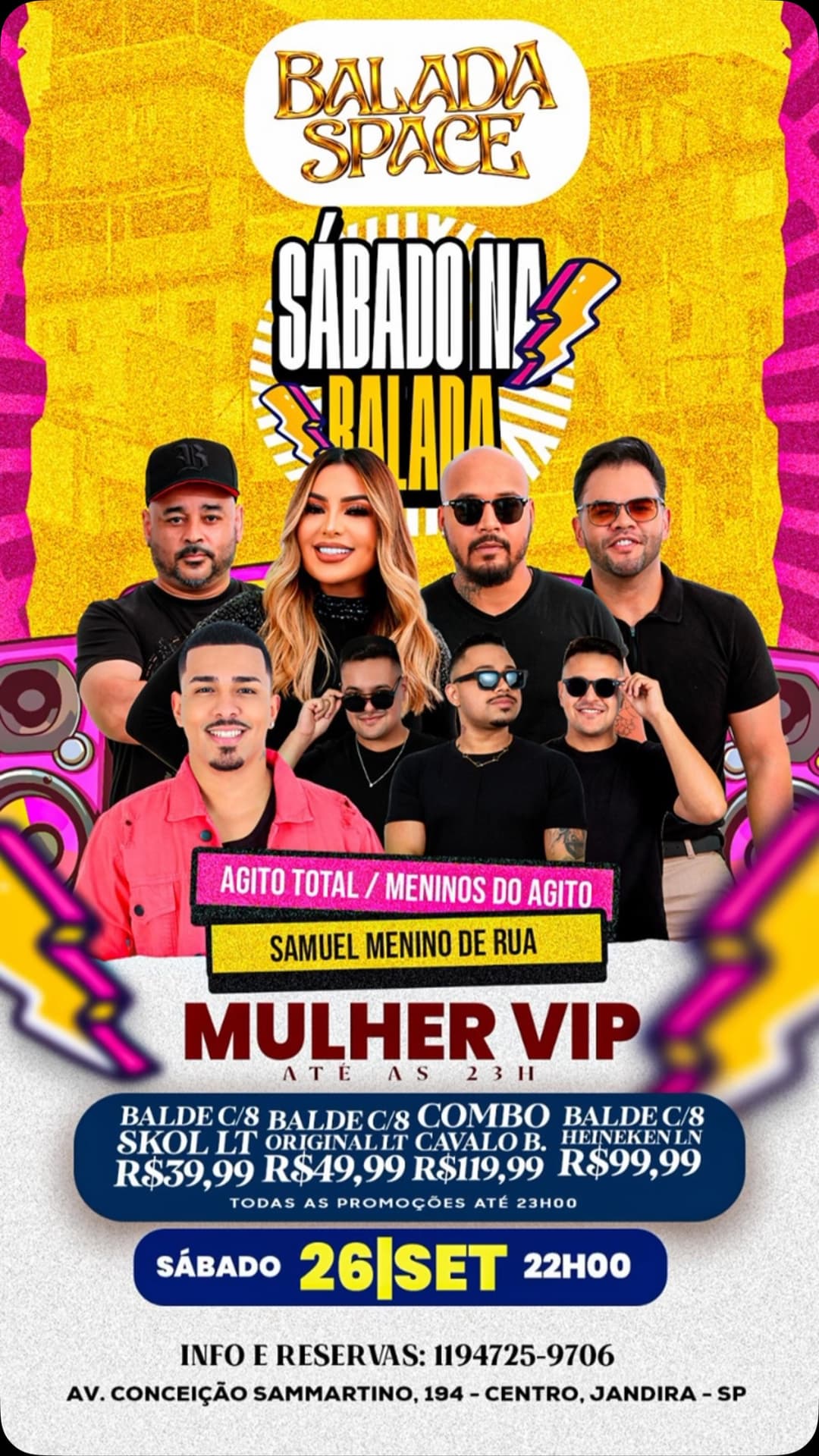 Flyer de Meninos do Agito, Agito Total e Samuel Menino de Rua