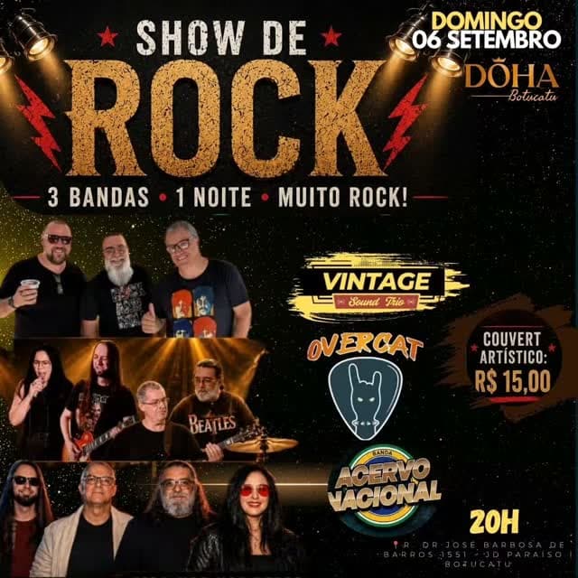 Flyer de Overcaτ, Acervo Nacional e Vintage Sound Trio