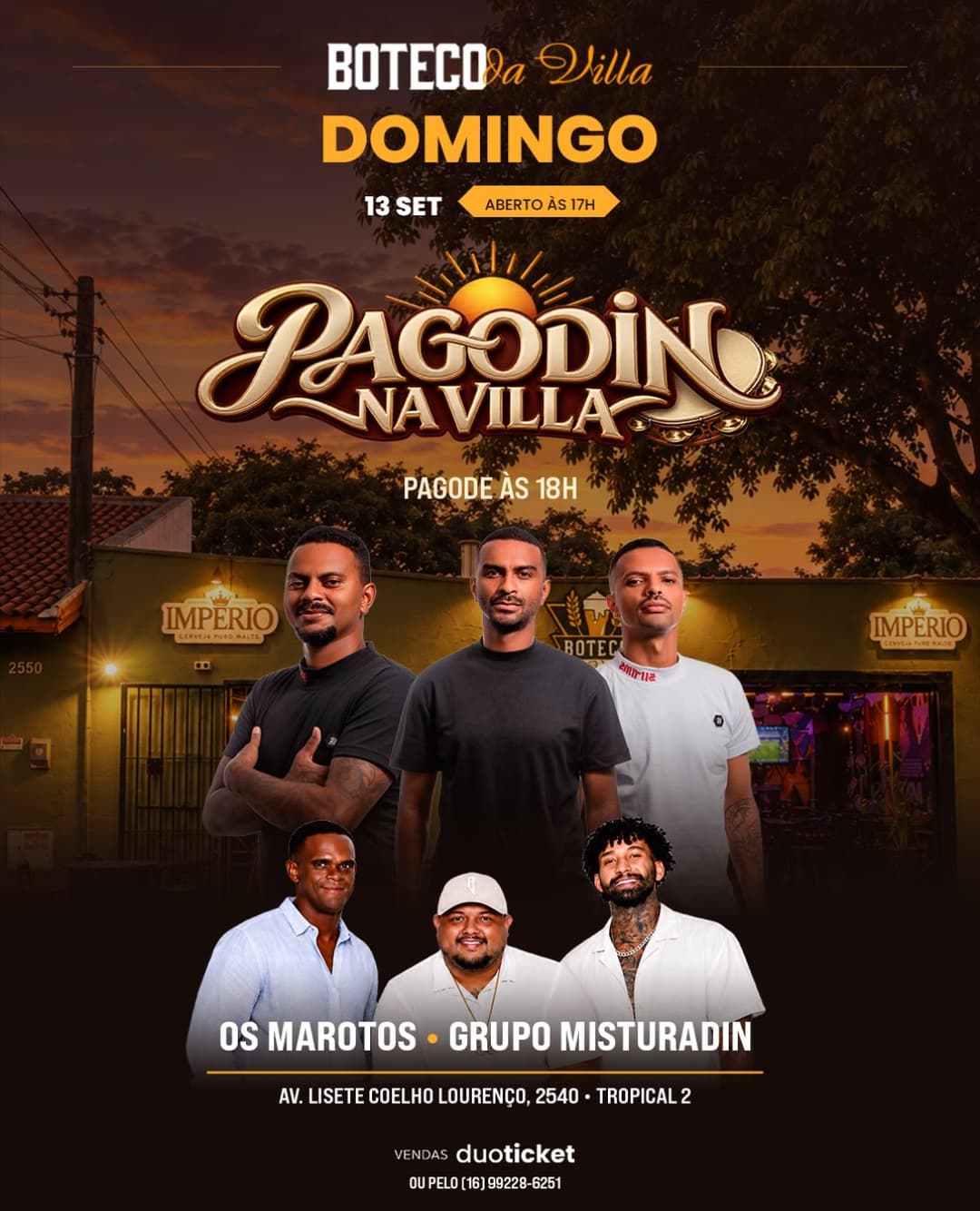 Flyer de Os Marotos e Grupo Misturadin