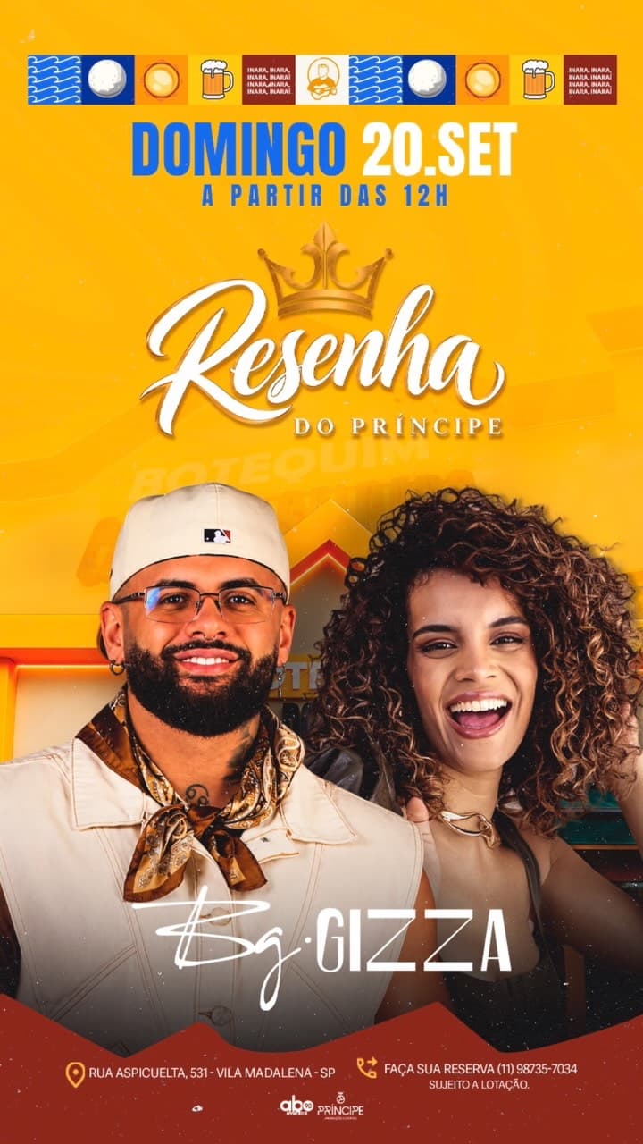 Flyer de Resenha do Príncipe